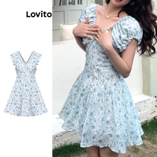Lovito Fofo Vestido Feminino com Estampa Floral L73AD134