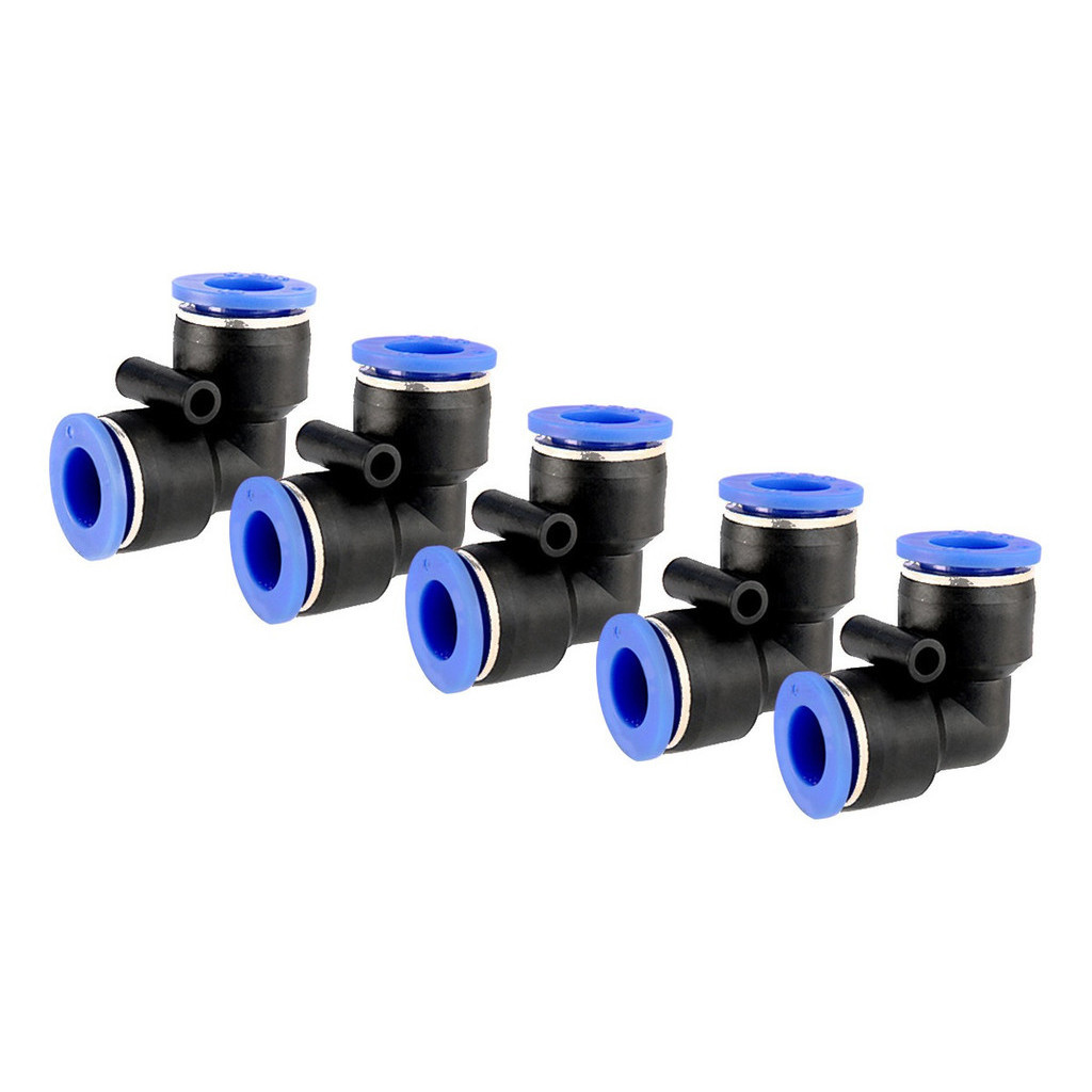 Engate Rapido Plastica Cotovelo Para Mangueira 4mm Kit Com 5 Unidades