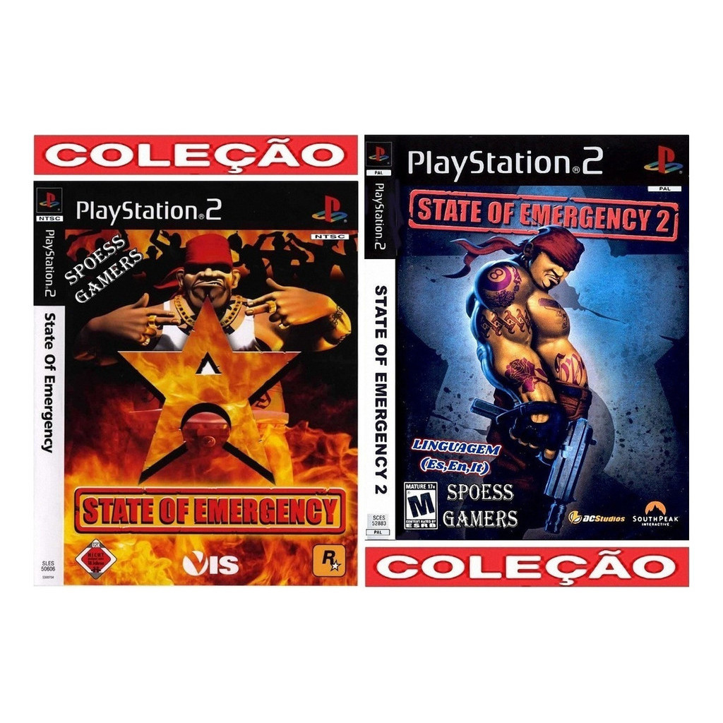 State Of Emergency 1 E 2 Ps2 Coleção (2 Dvds) Patch Me