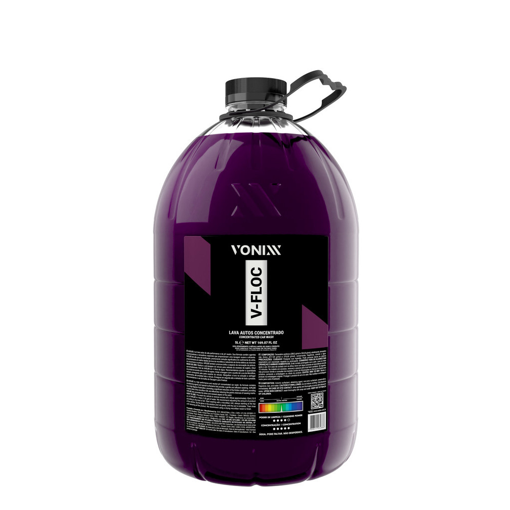 Shampoo V- Floc Lava Auto Super Concentrado 5 Litros Vonixx