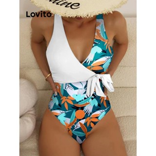 Lovito Boho Tropical Assimétrico One Pieces Para Mulheres LNL46194