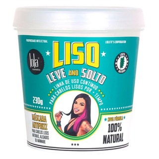 Lola Cosmetics Liso Leve and Solto Máscara Capilar 230g em Oferta na Shopee