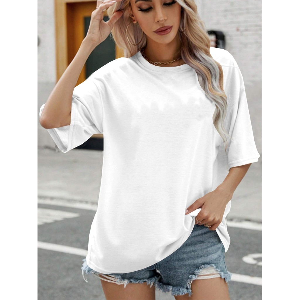 Camiseta Oversized Feminina Estilosa Blusa Unissex Sem Estampa Skatista Aesthetic Camisa Simples