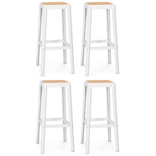 Kit 4 Banqueta Alta Roma em Polipropileno em Oferta na Shopee