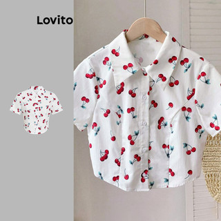 Lovito Blusa casual com estampa lisa para mulheres L118ED140 em Oferta na Shopee