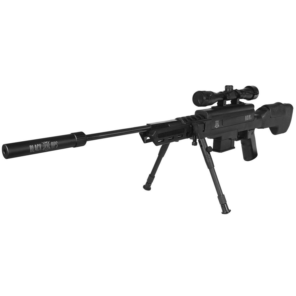 Detalhes do Carabina Pressao 5.5 BlackOps Sniper Luneta+Capa Acolchoada