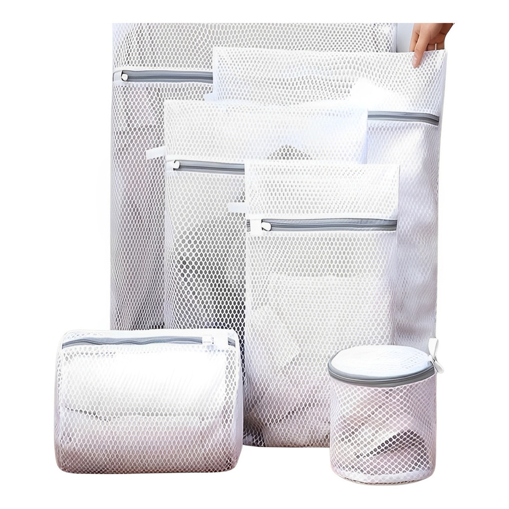 Kit Com 5 Sacos Proteto de Roupas Sensíveis Saco para Roupa de Lavar e Organizador de Malas