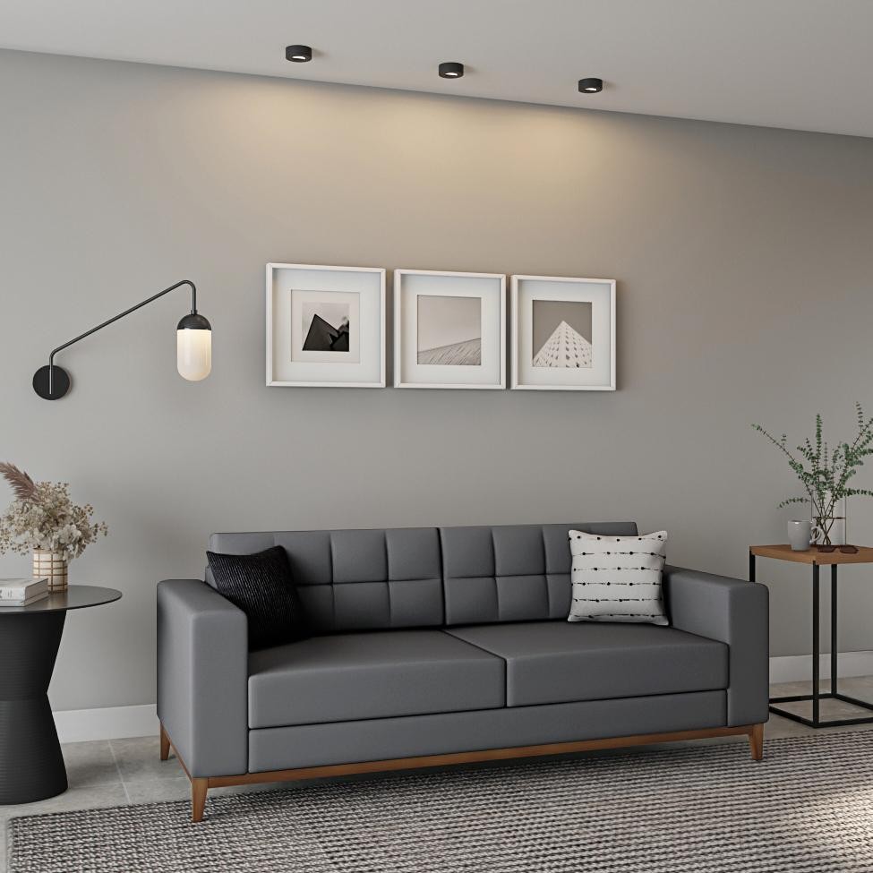 Sofá 3 Lugares Joy Pés e Base em Madeira Linho Cotton Cinza 180 cm em Oferta na Shopee