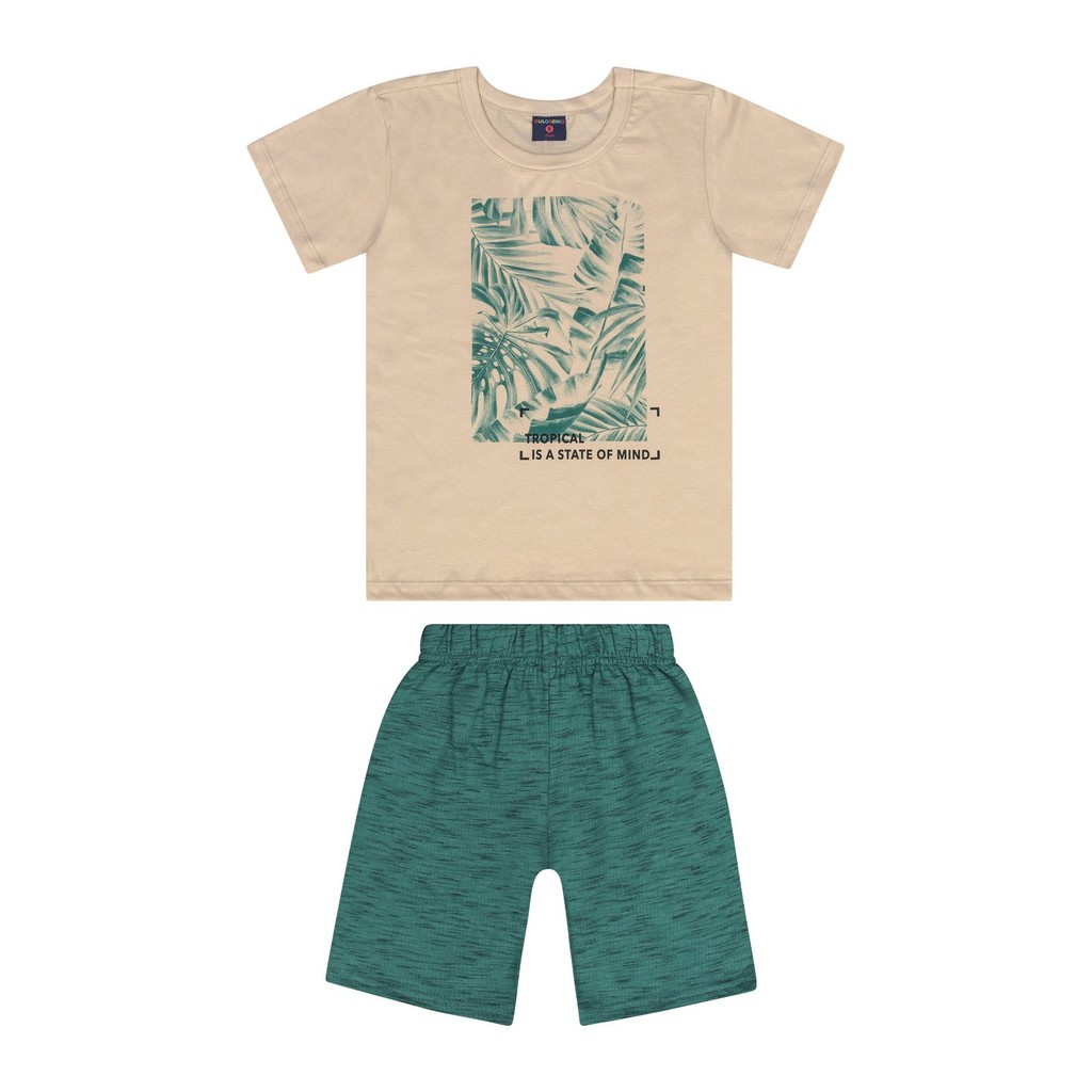 Conjunto com Camiseta e Bermuda Infantil para Menino Guloseima - Baby & Kids Fashion
