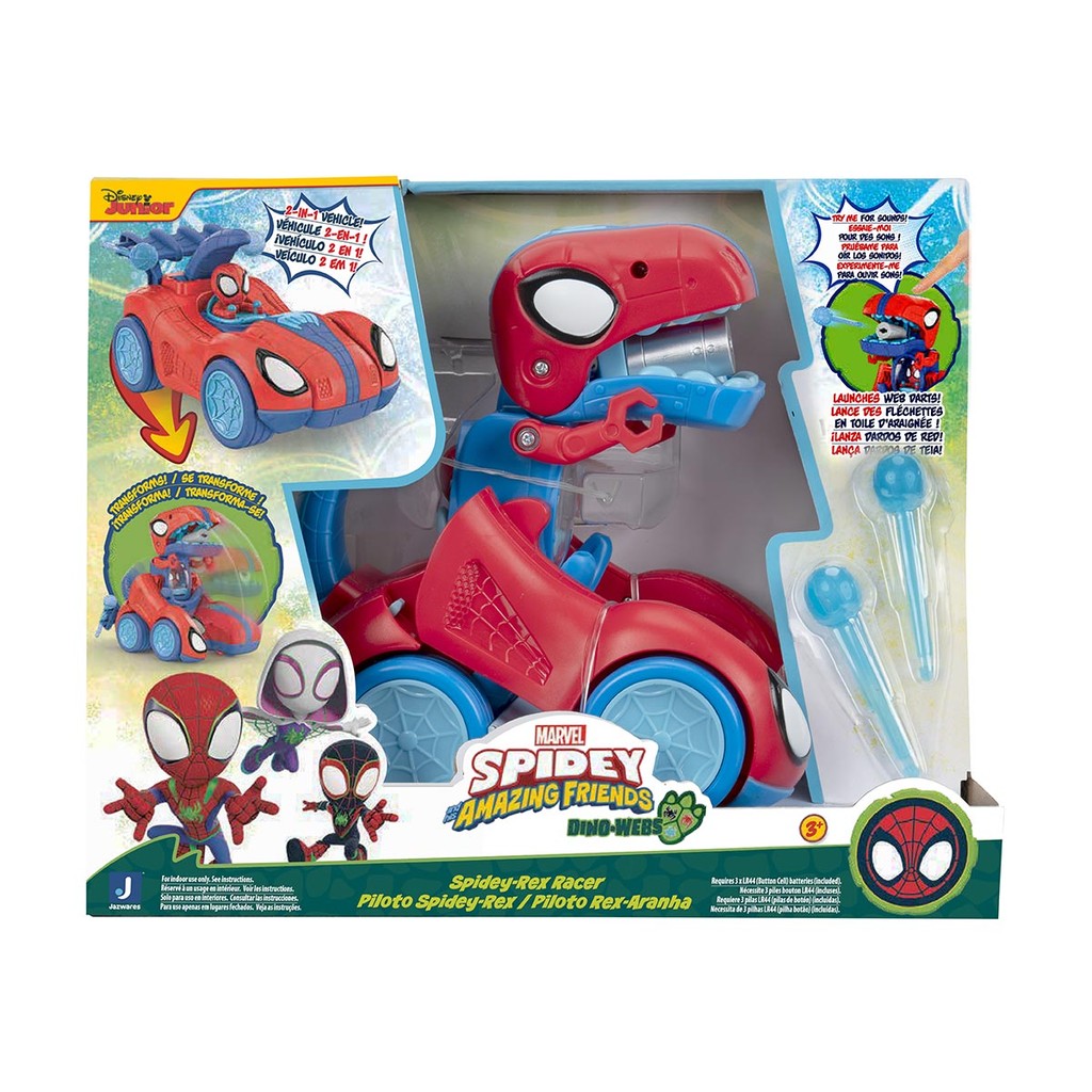 Carrinho Rex-Racer 2 em 1 do Homem Aranha - Spidey em Oferta na Shopee
