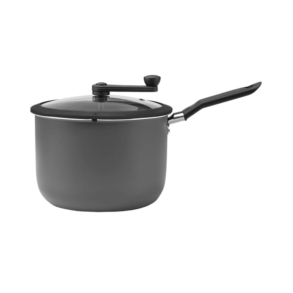 Panela Pipoqueira Alumínio Antiaderente Tampa de Vidro com Trava 4,2L Prata Brinox - 7100/157 em Oferta na Shopee