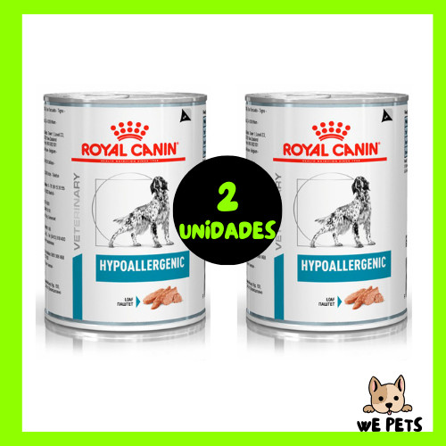 Kit 2 x Lata (Patê) Royal Canin Veterinary hypoallergenic 400g Cães Adultos em Oferta na Shopee