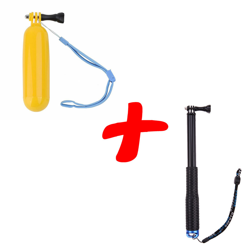Kit com Bastão Flutuante e Pau Selfie para GoPro SJCAM Eken