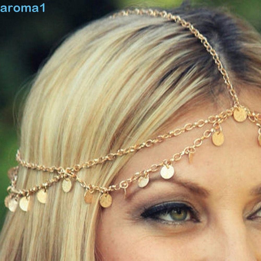 AROMA1 Cristal Testa Corrente Doce Headpiece Elegante Retro Borla Noiva Hanfu Headwear Feminino Cabeça em Oferta na Shopee