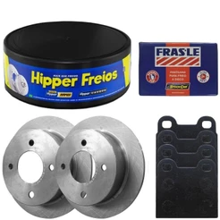 Kit Pastilha Disco Freio Voyage 1.6 83 A 93 Dianteiro Sólido