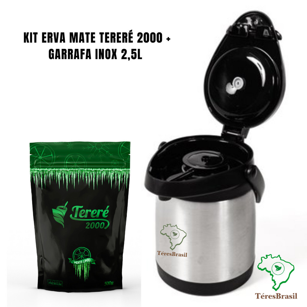 Kit tereré erva mate Tereré 2000 + Garrafa térmica inox 2,5l