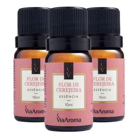 Essência Flor De Cerejeira 3 X 10ml - Via Aroma