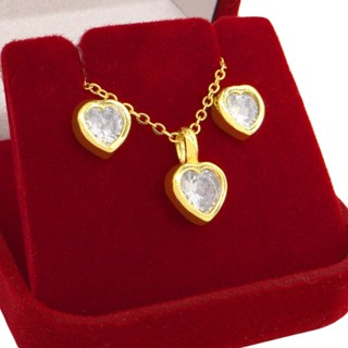 Conjunto Feminino Corrente Brincos Joias Ouro 18k Original