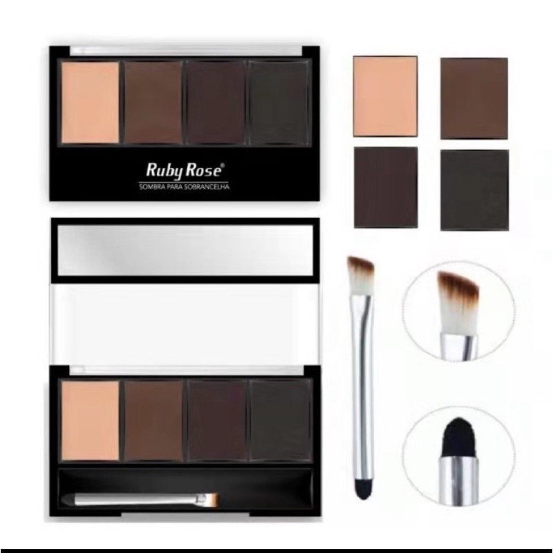 Quarteto Paleta De Sombra Para Sobrancelhas Ruby Rose