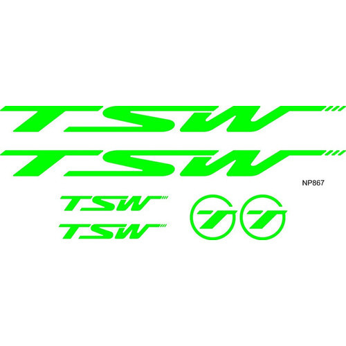 Adesivos Tsw Quadro Bicicleta Esporte Ciclismo  Verde