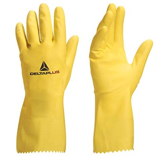 Kit 12 Pares de Luva látex flocada forrada 30 cm tamanho P/M - VE200 - Delta Plus