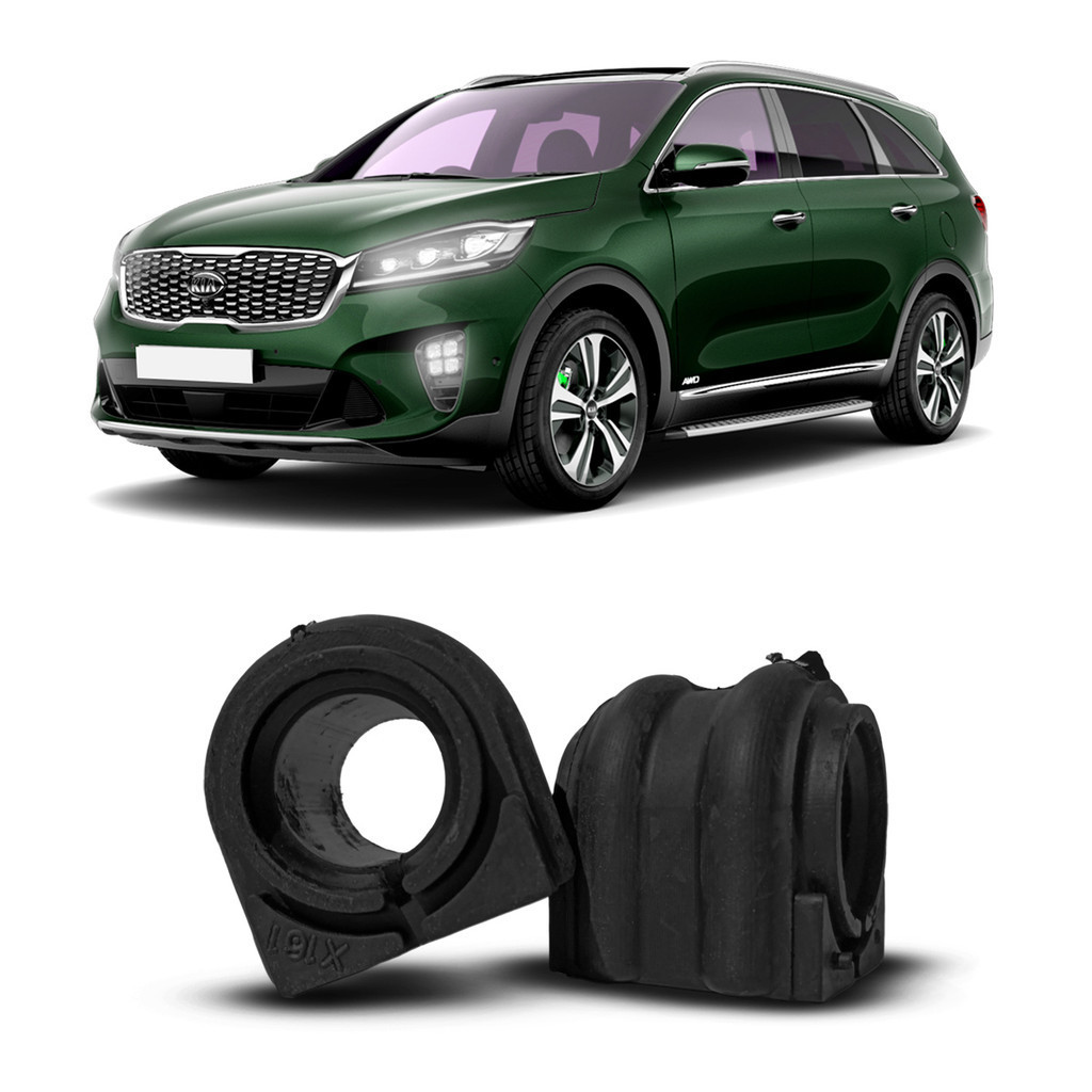 Par Kit Bucha da Barra Estabilizadora Suspensão Dianteira Kia Sorento 3.5 2016 2017 2018 2019 2020 24mm