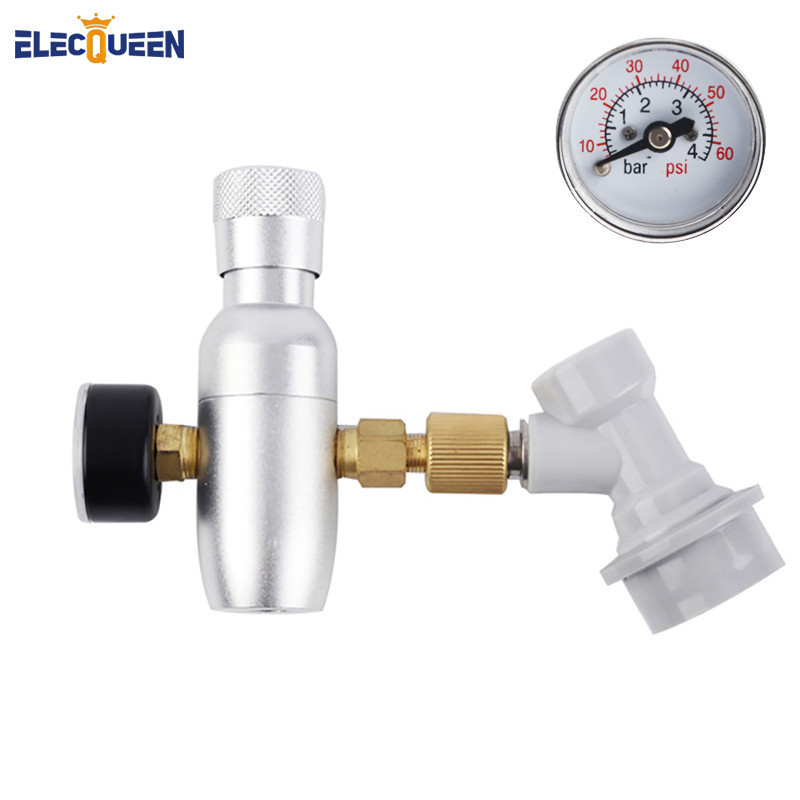 Kit De Carregador De co2 Regulado Premium , 0-60 PSI Com Desconexão De Gás Trava Esférica , mini Regulador , Rosca De 7/