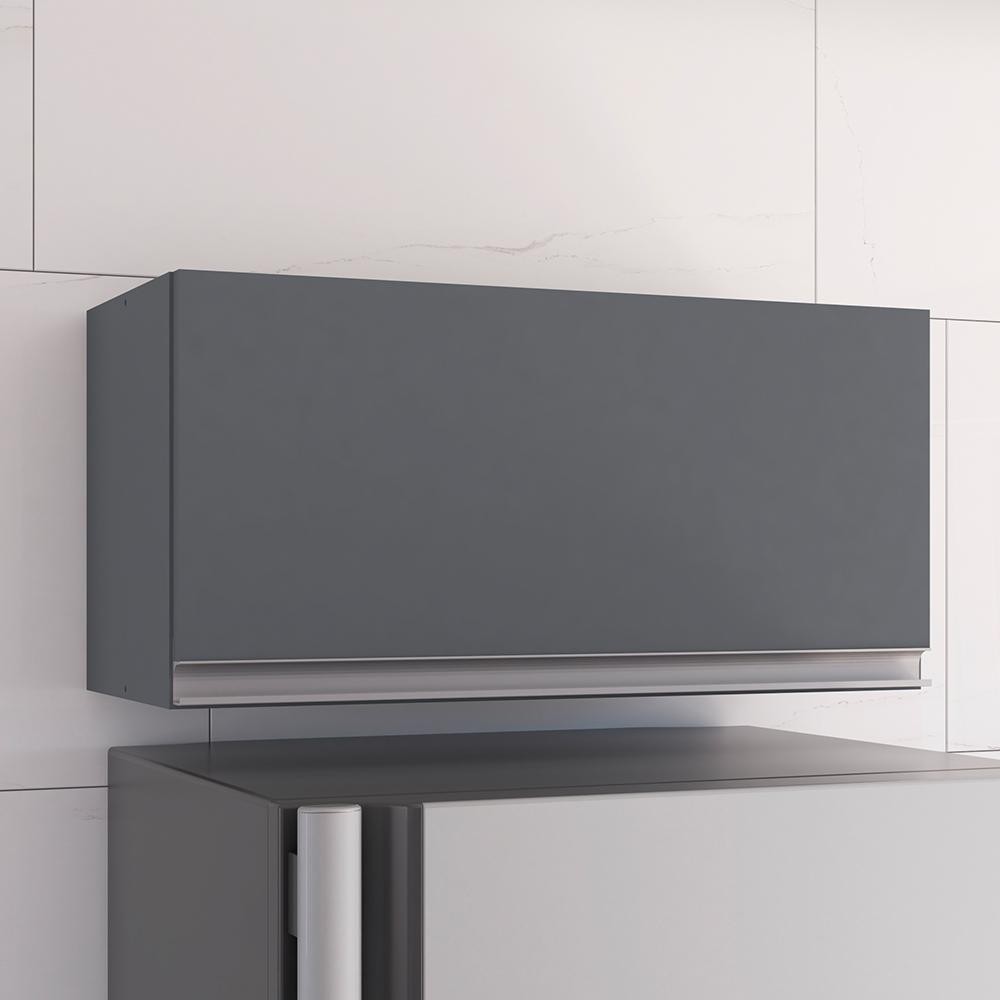 Armário Aéreo 60cm Porta Basculante Andréia Cinza - AJL Móveis em Oferta na Shopee