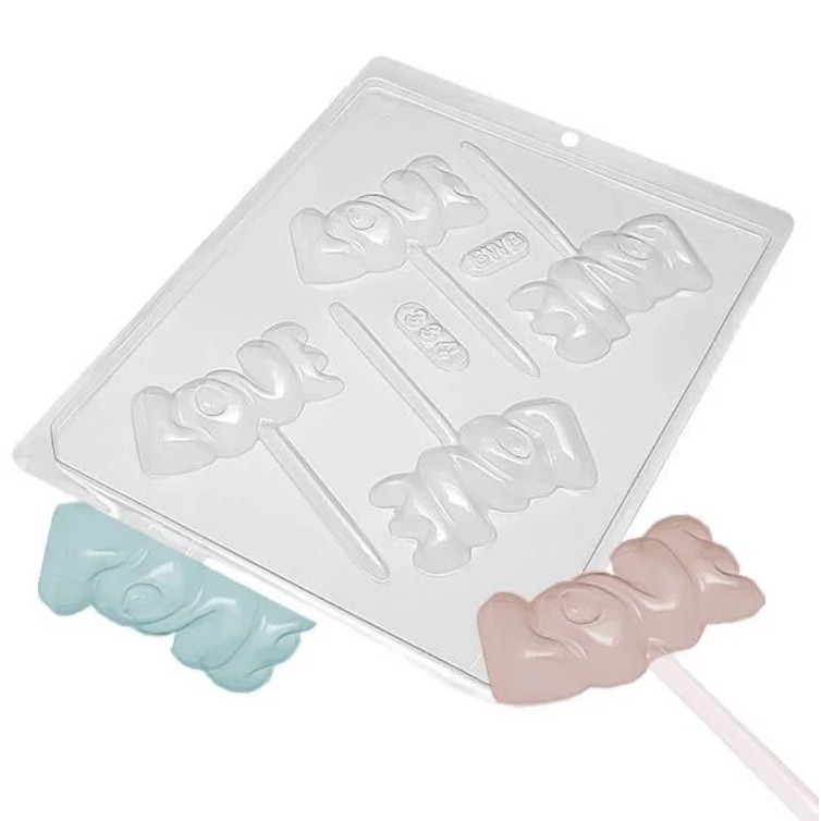 Forma Simples Pirulito Love CÓD334 - Em Acetato BWB