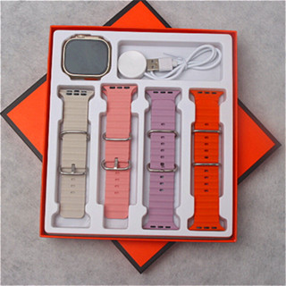Novo Bluetooth smartwatch ultra 4 Em 1 Relógio Digital Feminino De 42mm Pulseira Colorida ...