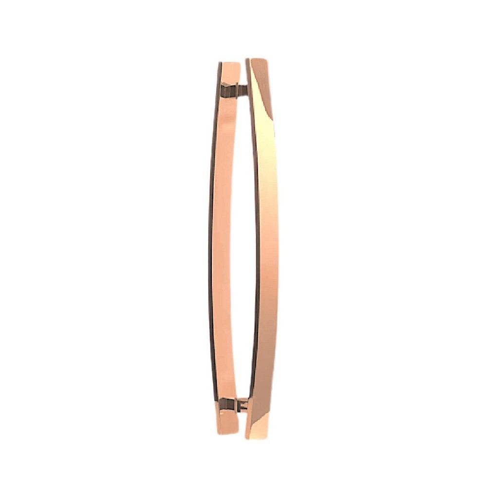 Puxador Porta Pivotante 60 Cm Inox Cobre / Rose Curvo Italy