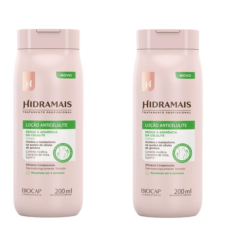 kit 2 Creme Loção Corporal Hidramais Anticelulite 200ml em Oferta na Shopee