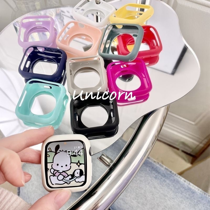 Capa Para A Caixa Do Relógio Apple 44mm 40mm 45mm 41mm 49mm 42mm 38mm Acessórios Pára-Choques De Silicone Macio iWatch Série Ultra 9 8 7 se 6 5 4 3 49mm