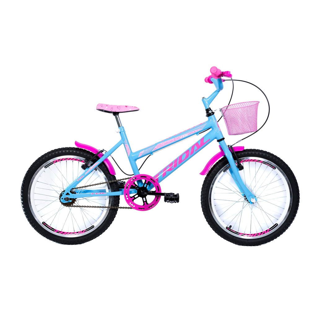 Bicicleta Infantil Aro 20 Feminina Aço Tridal Bike com Cestinha - Sports & Outdoors