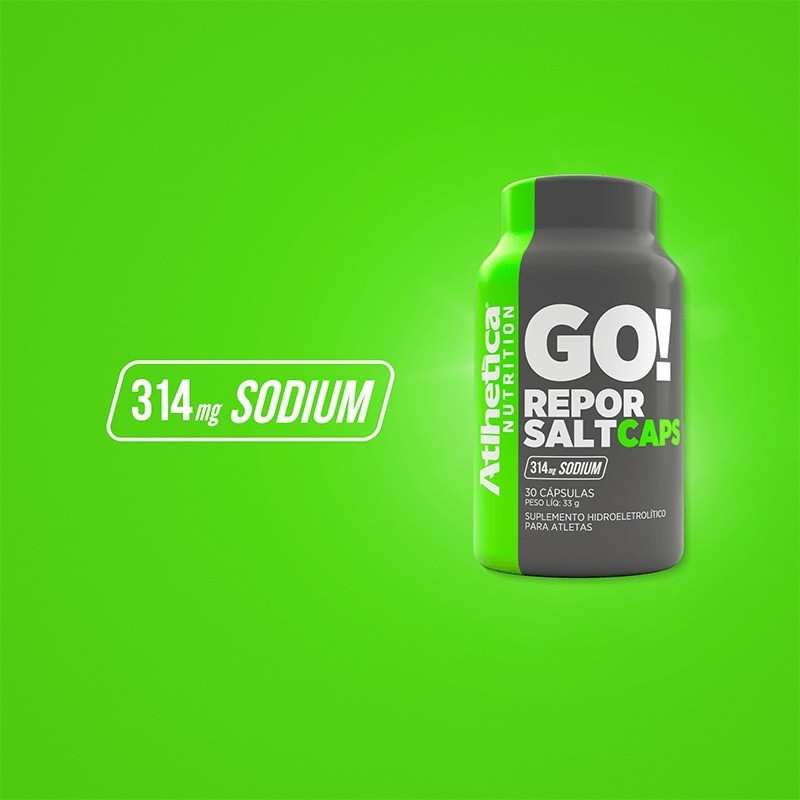 Detalhes do Go! Repor Salt Caps 30 Capsulas Sem Sabor Atlhetica