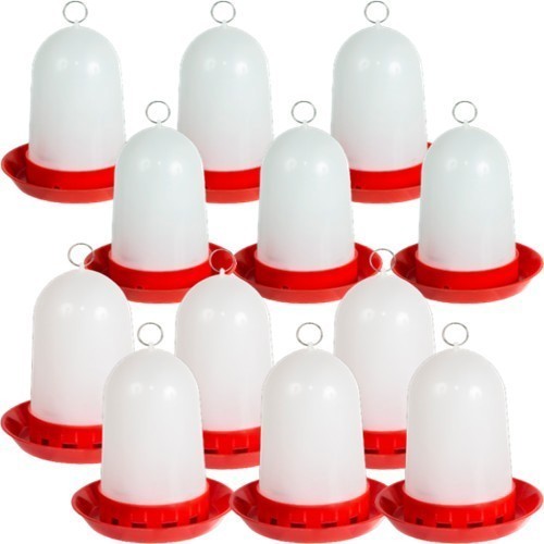 12 Bebedouro Comedouro Automaticos Aves Galinha Codorna Pinto 750ml