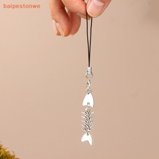 [baipestonwe] Y2K Criativo Espinha De Peixe Corrente De Telefone Móvel Metal Osso Cordão Celular Charme Chaveiro Acessór em Oferta na Shopee