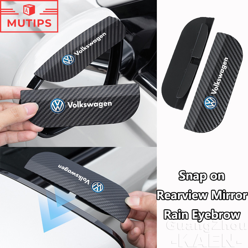 Volkswagen Espelho Retrovisor Lateral Do Carro Chuva Sobrancelha Fivela Tipo Viseira De Fibra Carbono Para Golf Jetta Pa