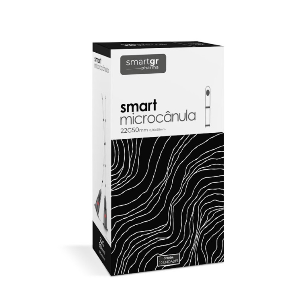 Smart Micro Cânula 22g/50mm Caixa Com 10 Smart Gr C/ Anvisa