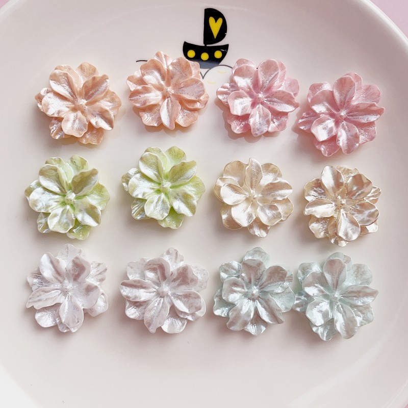 2 Pcs Macaroon Camélia Retro Pérola 3D Flor DIY Charme Sandálias Virais Botão Acessório em Oferta na Shopee