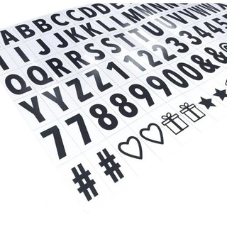 Letras Pretas Para Luminária Letreiro De Cinema Lightbox A4 e A5
