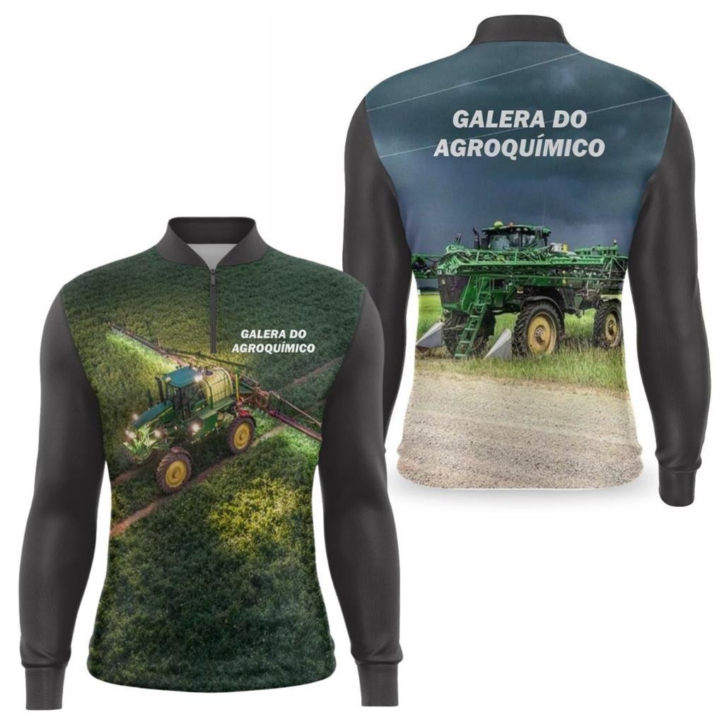 Camisa Manga Longa Galera do Agro Blusa Agropecuaria Protecao UV50 Camiseta Agroquimica Termica