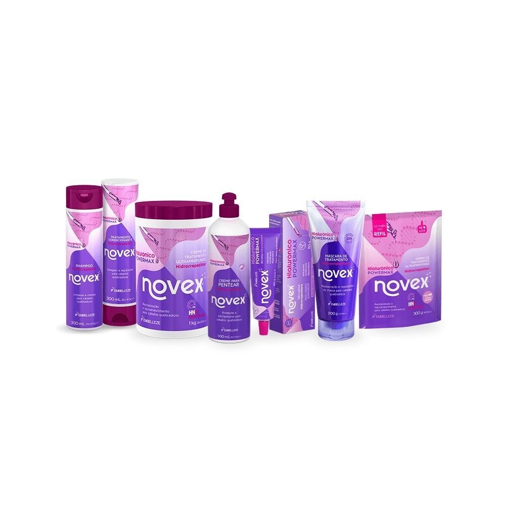 Kit Novex Hialurônico PowerMax Família Completa em Oferta na Shopee