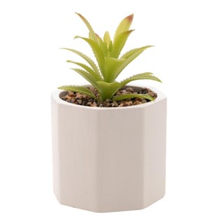 Cachepot Wolff Geométrico de Cimento Branco