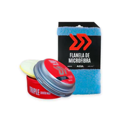 Kit Cera Triple 300g + Flanela Premium 40x40cm Autoamerica