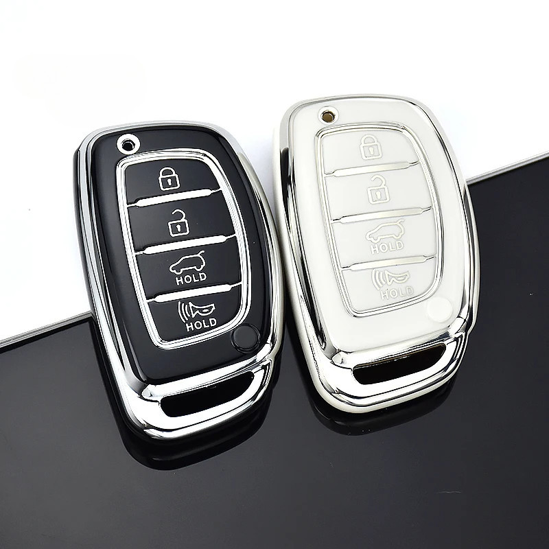3 4 Botões Para Hyundai Tucson Santa Fe Rena Sonata Elantra Creta Ix35 Ix45 I10 I30 I40 TPU Carro Acessórios Da Tampa