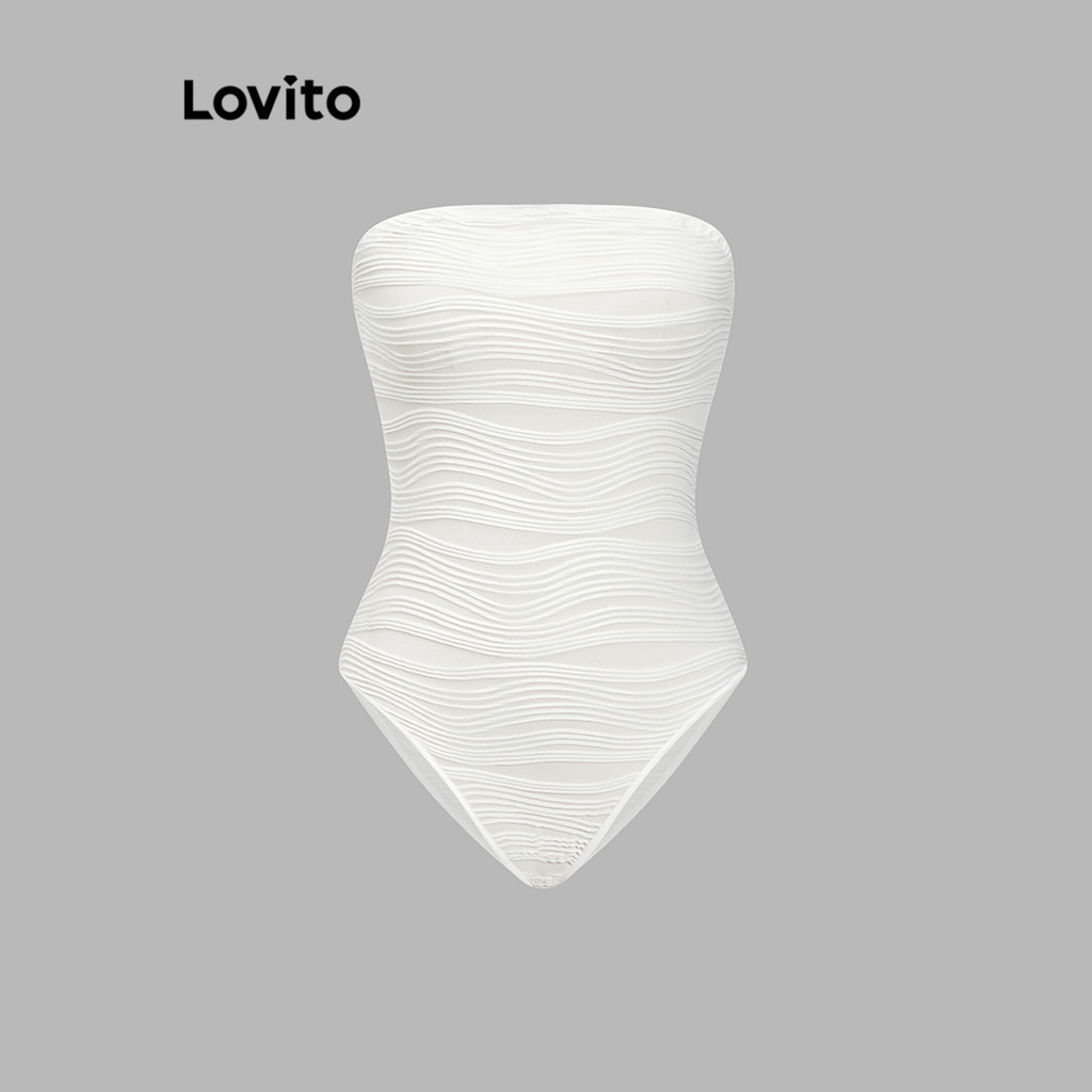 Lovito Casual Body de Ombro Frio para Mulheres L80ED182