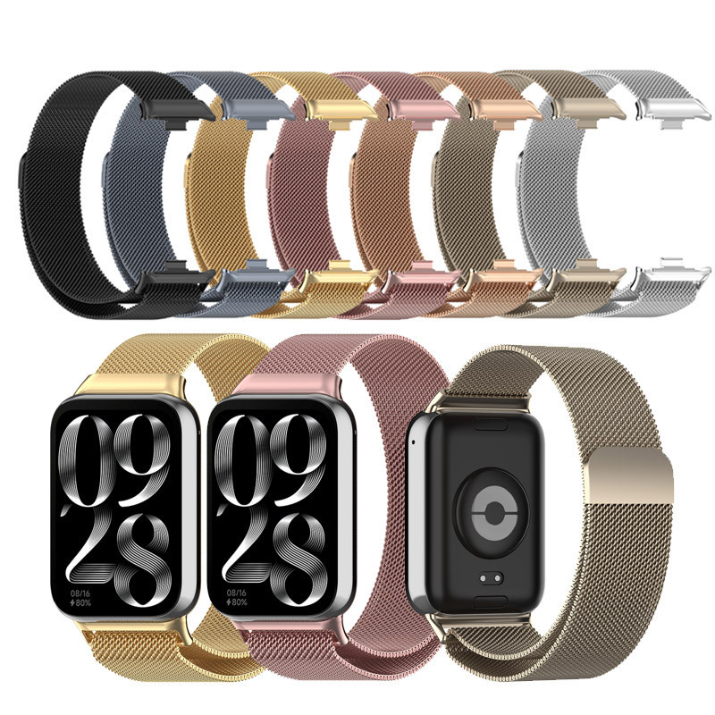 Pulseira De Aço Inoxidável Para Relógio Magnética Milanesa Xiaomi Mi Band 8 Pro 9 em Oferta na Shopee