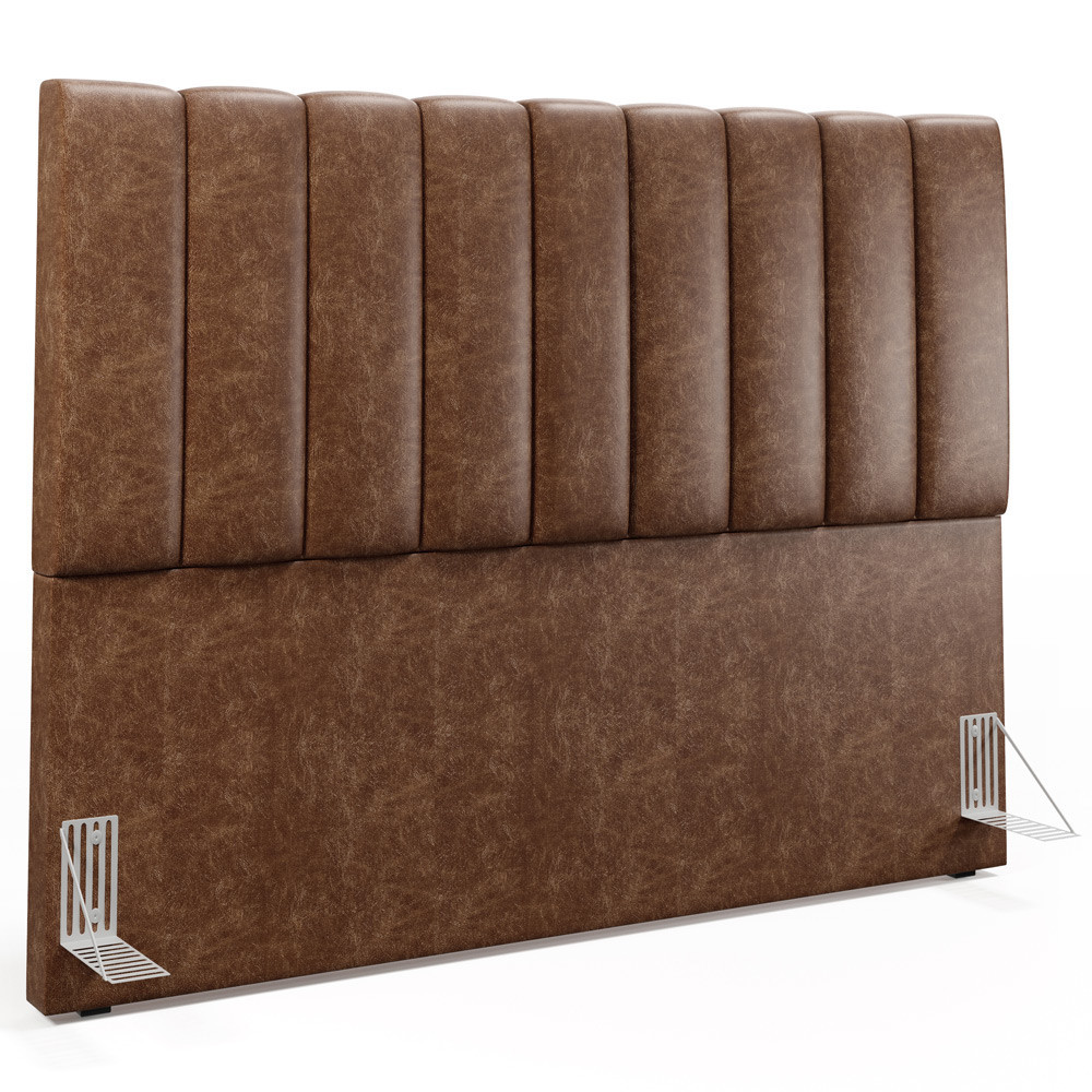 Cabeceira Cama Box Casal King 195 cm Dália W01 Courissimo Marrom - Lyam Decor