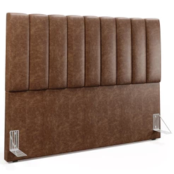 Cabeceira Cama Box Casal King 195 cm Dália W01 Courissimo Marrom - Lyam Decor